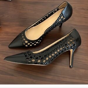 Ann Taylor Black Woven Heels